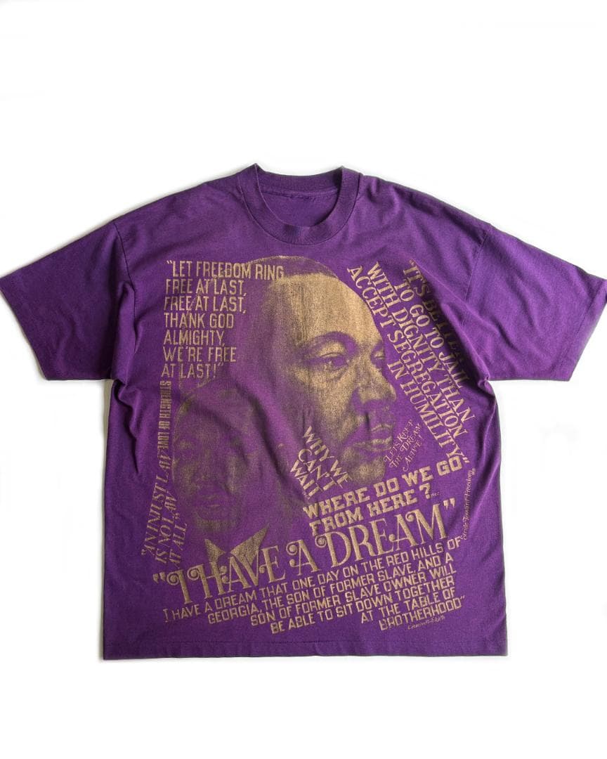 90's \" キング牧師 \" 総プリント Tシャツ