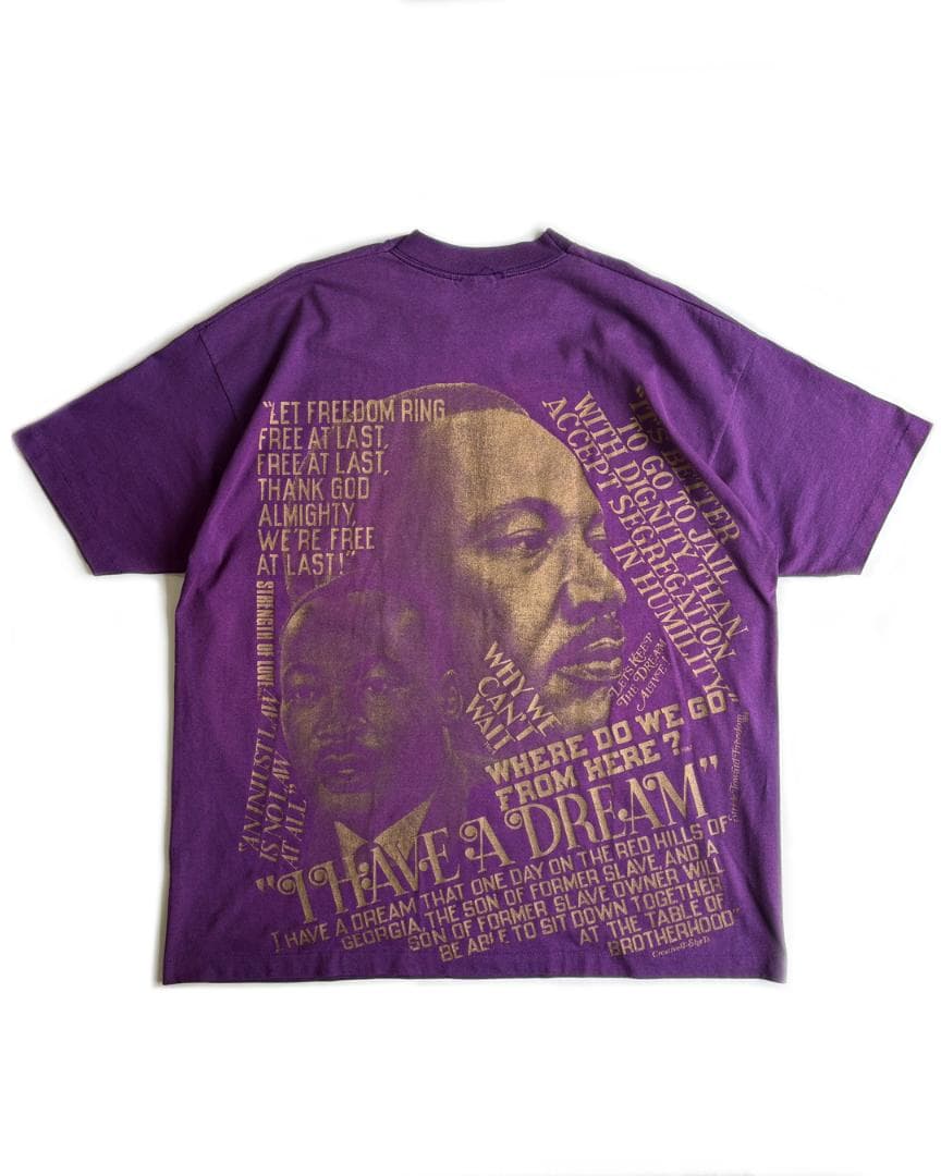90's \" キング牧師 \" 総プリント Tシャツ