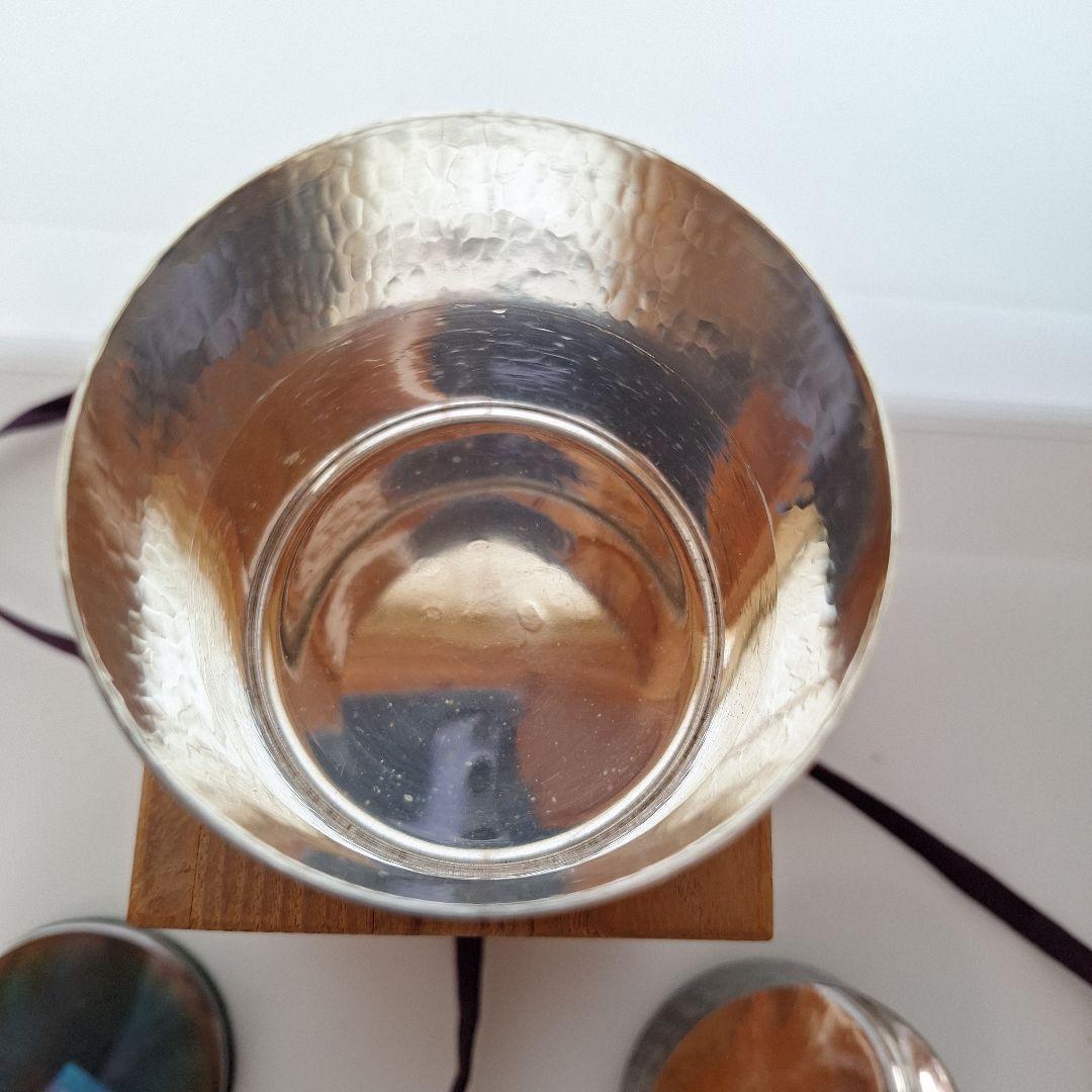 松栄堂 純銀製 茣座目打 茶筒 茶道具 銀器 銀製品 - メルカリ