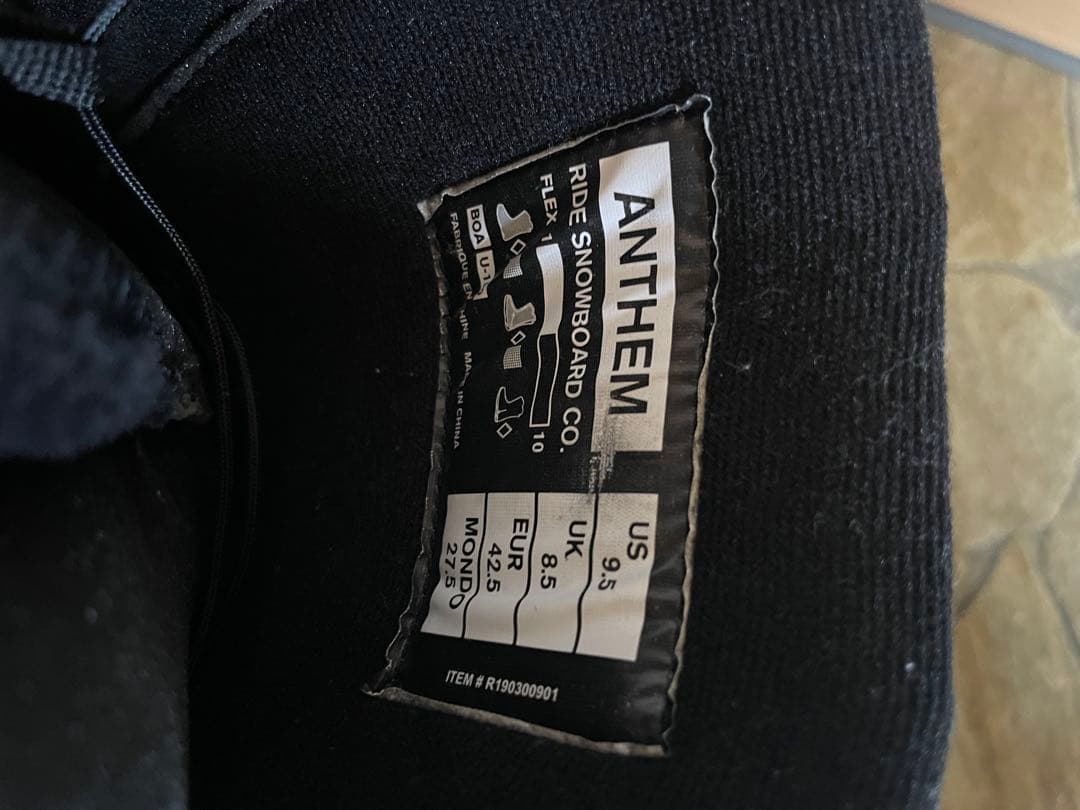 【RIDE ANTHEM スノーボードブーツ 27.5cm BOA】