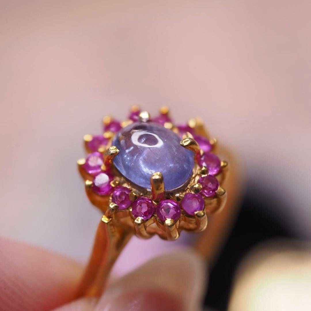 K9gf 取り巻きルビー&タンザナイトリング ruby tanzanite - メルカリ