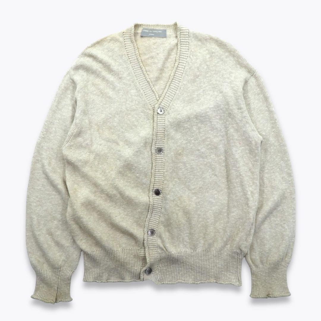 AD1998 コムデギャルソンオム コットンリネン カーディガン 田中オム