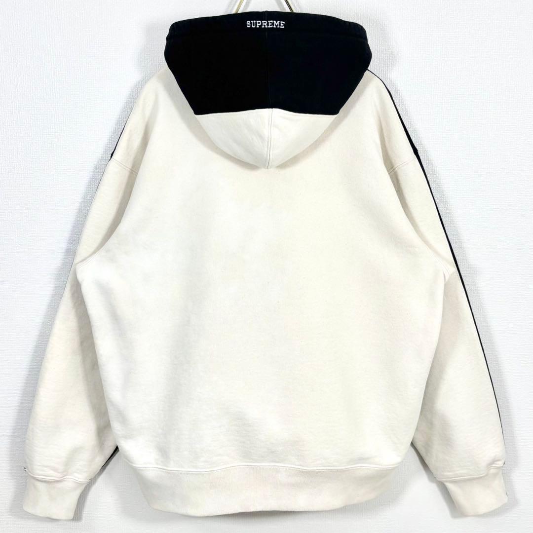 たけぇ Supreme バイカラーSロゴパーカー \"ブラック\" Mサイズ