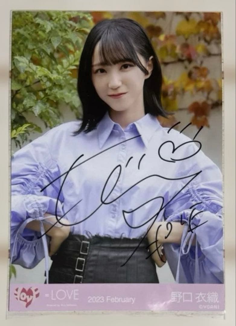 M*o様 ＝LOVE 野口衣織 直筆 この空がトリガー MV 生写真 - メルカリ