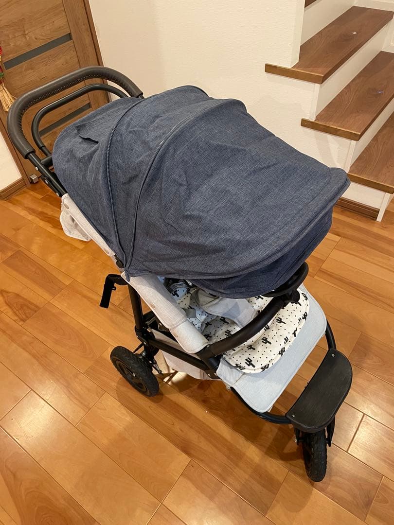 エアバギー ココプレミア デニム生地 折りたたみベビーカー