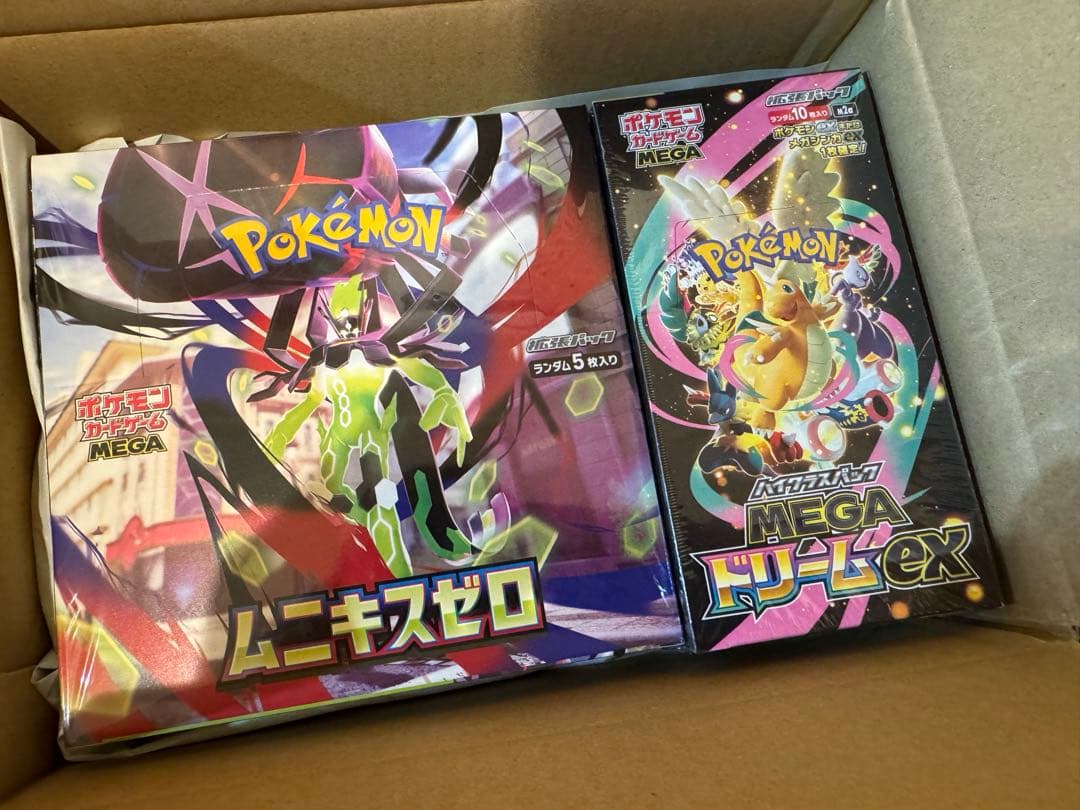 ポケセン産 ムニキスゼロ メガドリームex シュリンク付き box ポケカ ポケモンカード ムニキスゼロ MEGAドリームex 各1box シュリンク付き