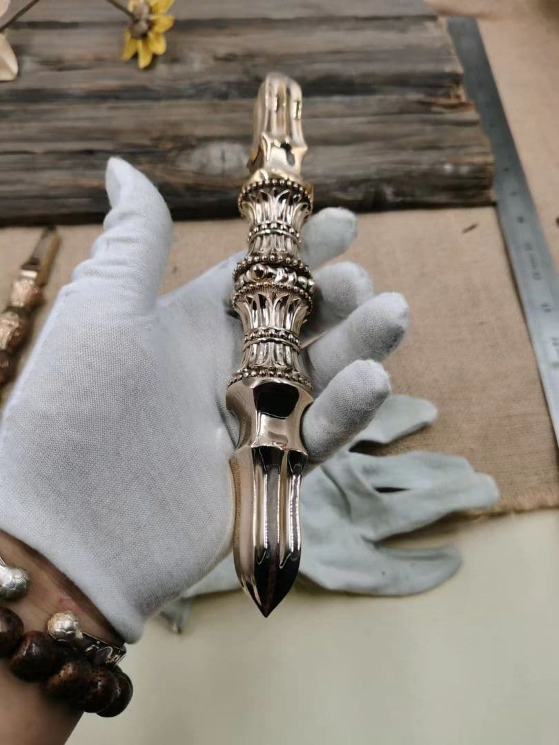 修縁堂】密教法具 真言宗 不動明王内蔵版 四大明王杵 独鈷杵vajra22CM