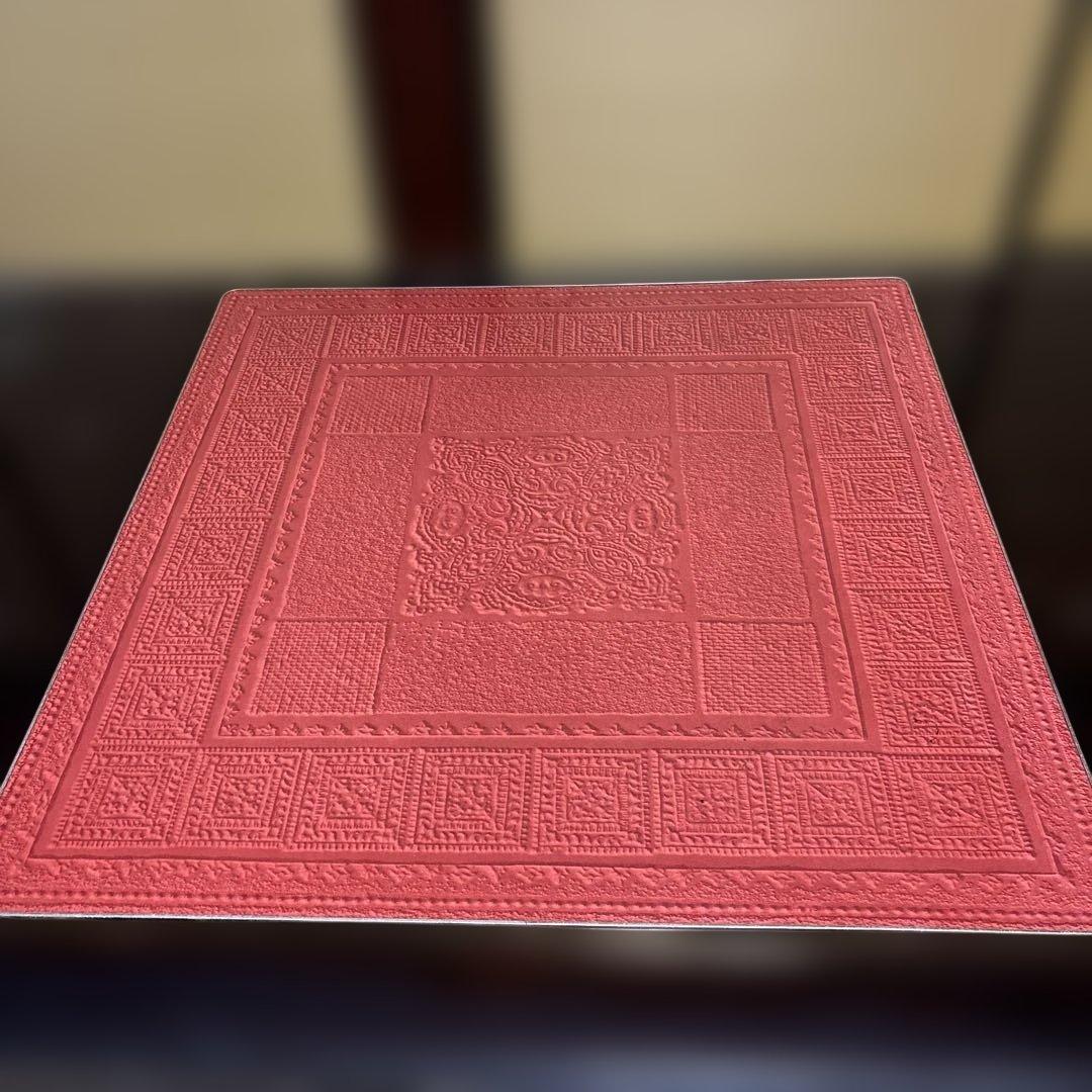 昭和レトロ こたつの天板のみ 75cm正方形 赤 - メルカリ