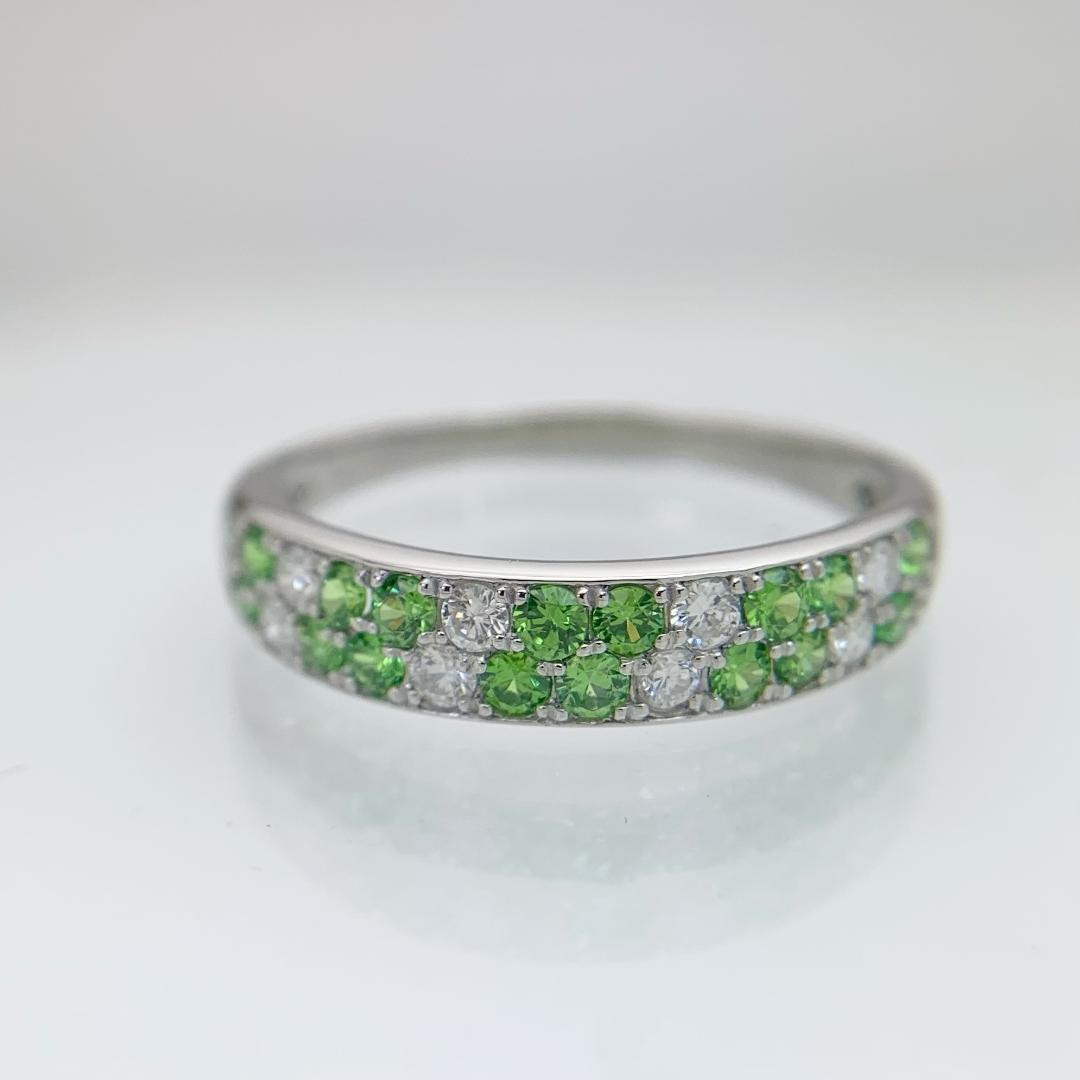 新品 デマントイドガーネット ダイヤモンド リング 0.35ct Pt