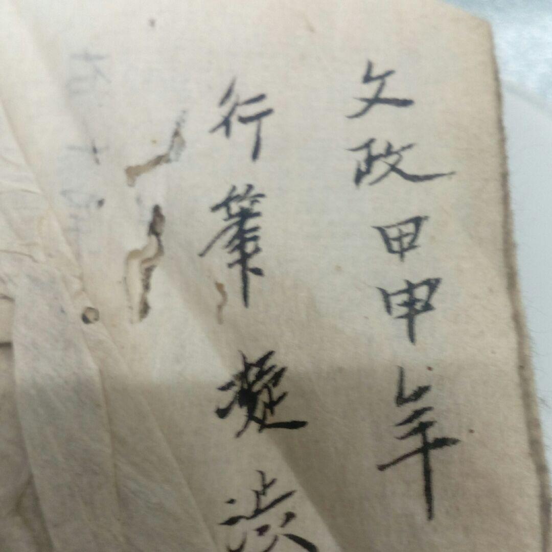 阿波國蔵出江戸時代文政年間直筆漢方医学古文書凄まじい虫喰い残骸ジャンク扱い当時物