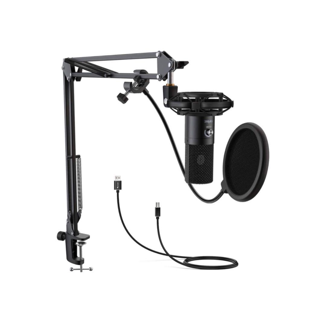 USBマイク コンデンサーマイク 単一指向性 マイクスタンドアームスタンドと三脚 Amazon.co.jp: LERANDAコンデンサーマイク USBマイク PC用マイク PS4