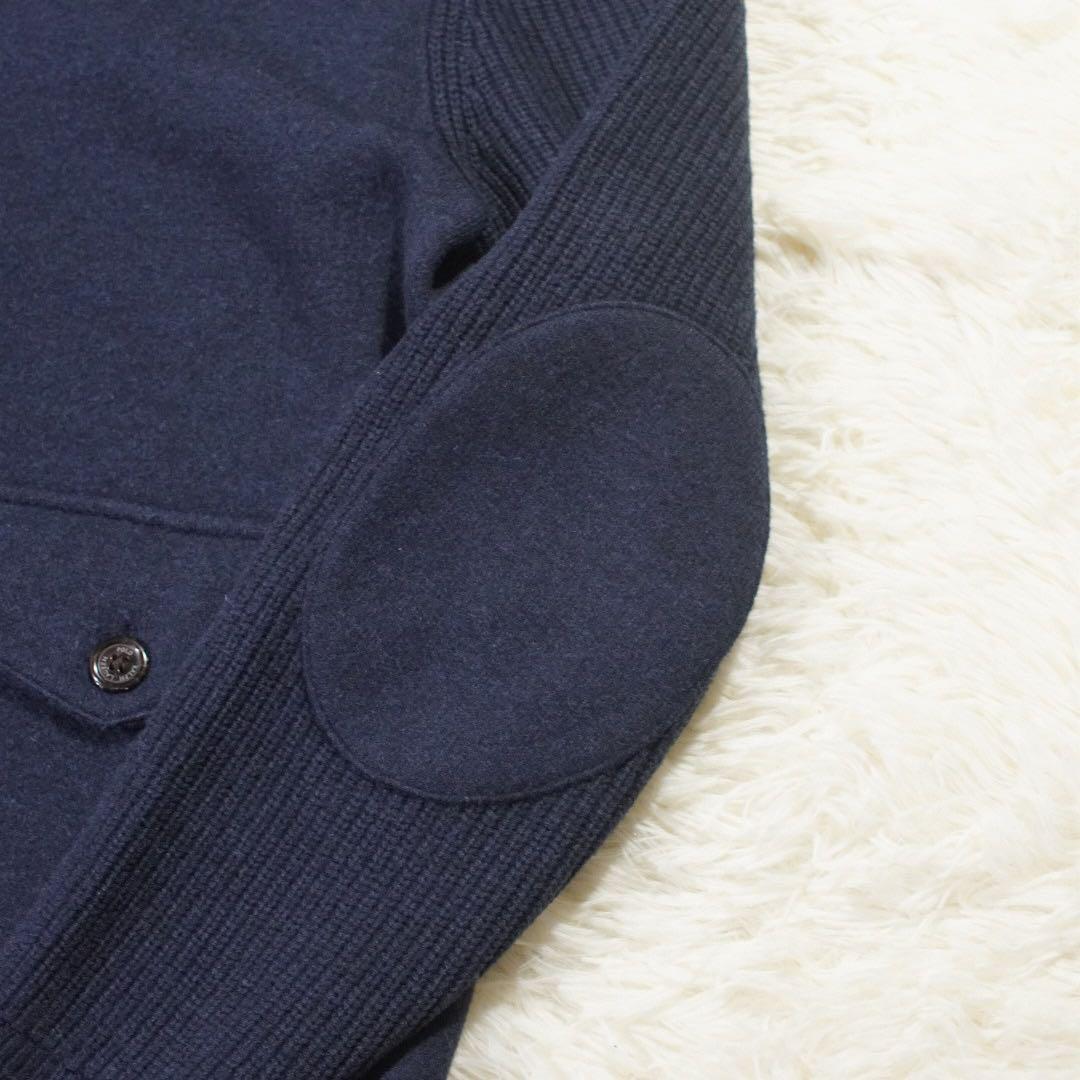 クリーニング済み カシミヤ《ポロラルフローレン》ニットジャケット(L)ネイビー
