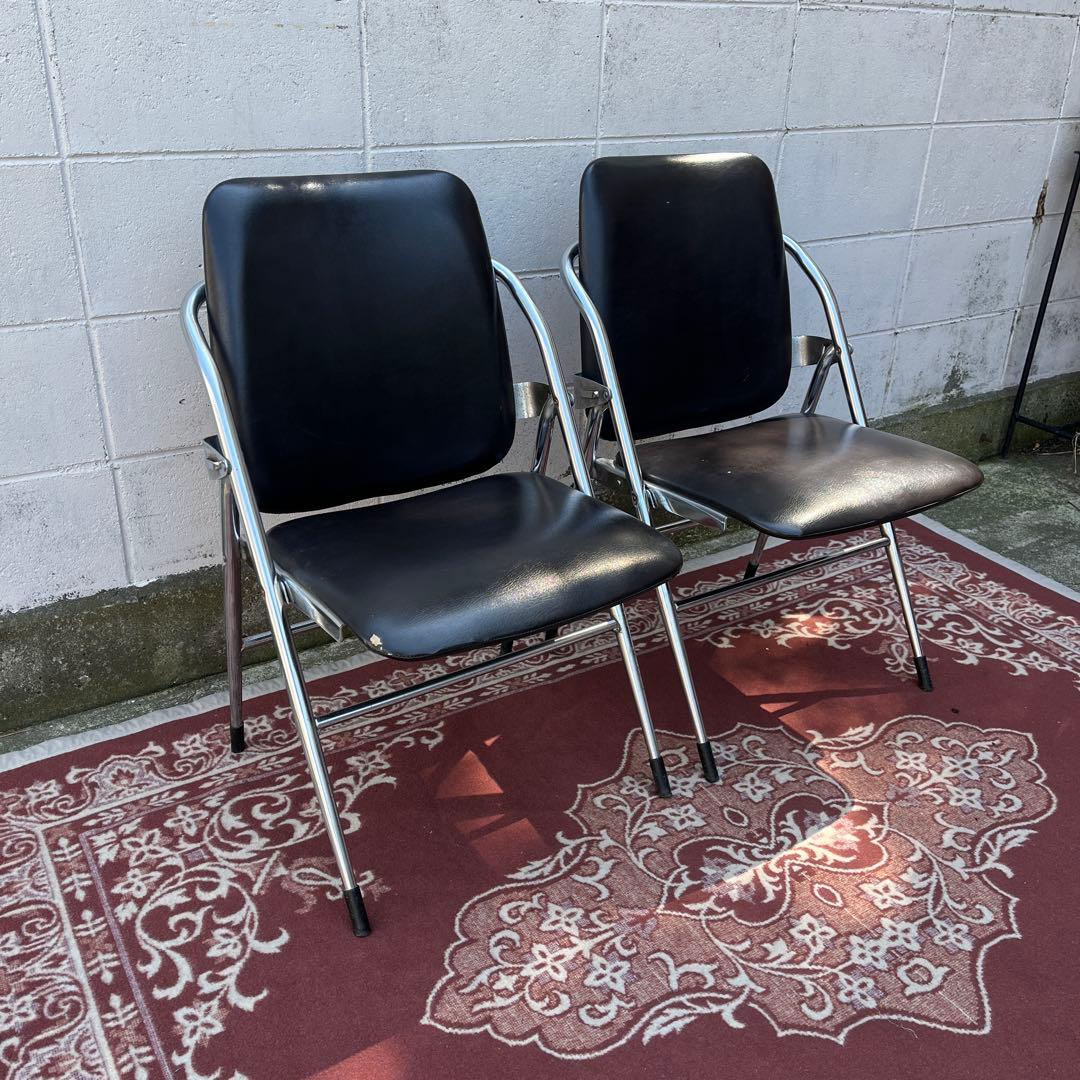 古家具 2点セット◾️チトセ 折り畳み椅子/ フォールディングチェア