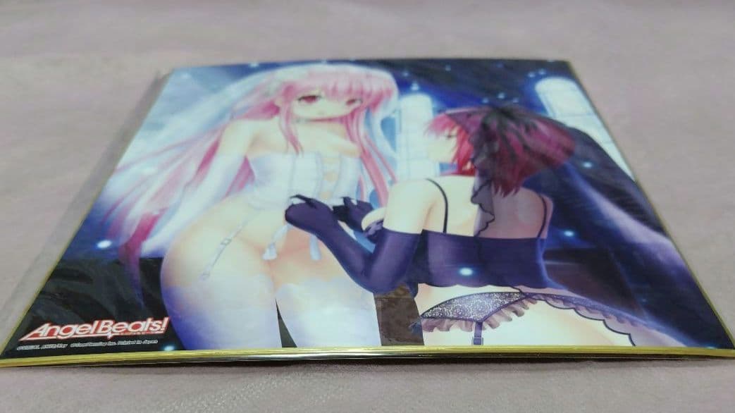 エンジェルビーツセット　イラストボード 色紙 ポストカード 缶バッチ