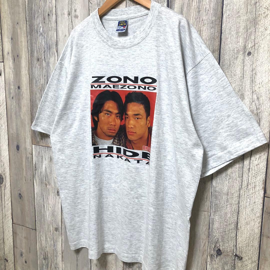 激レア】日清 ラ王 前園真聖 中田英寿 Tシャツ ヴィンテージ 当時物