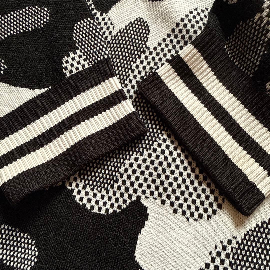 パーリーゲイツ メンズ ゴルフウェア ブラック ニット カモフラ 迷彩