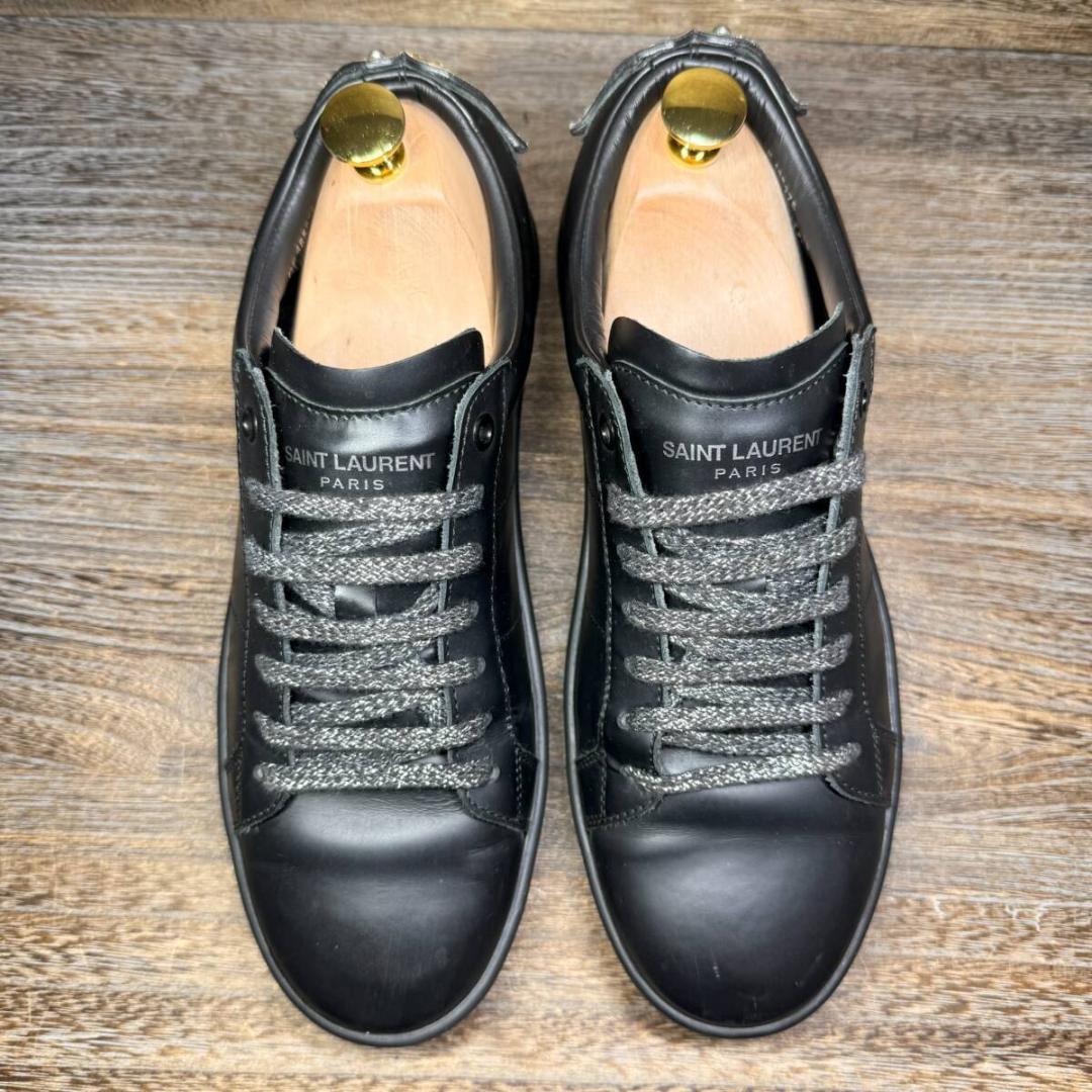 美品◆SAINT LAURENT◆サンローラン 24.5cm レザースニーカー