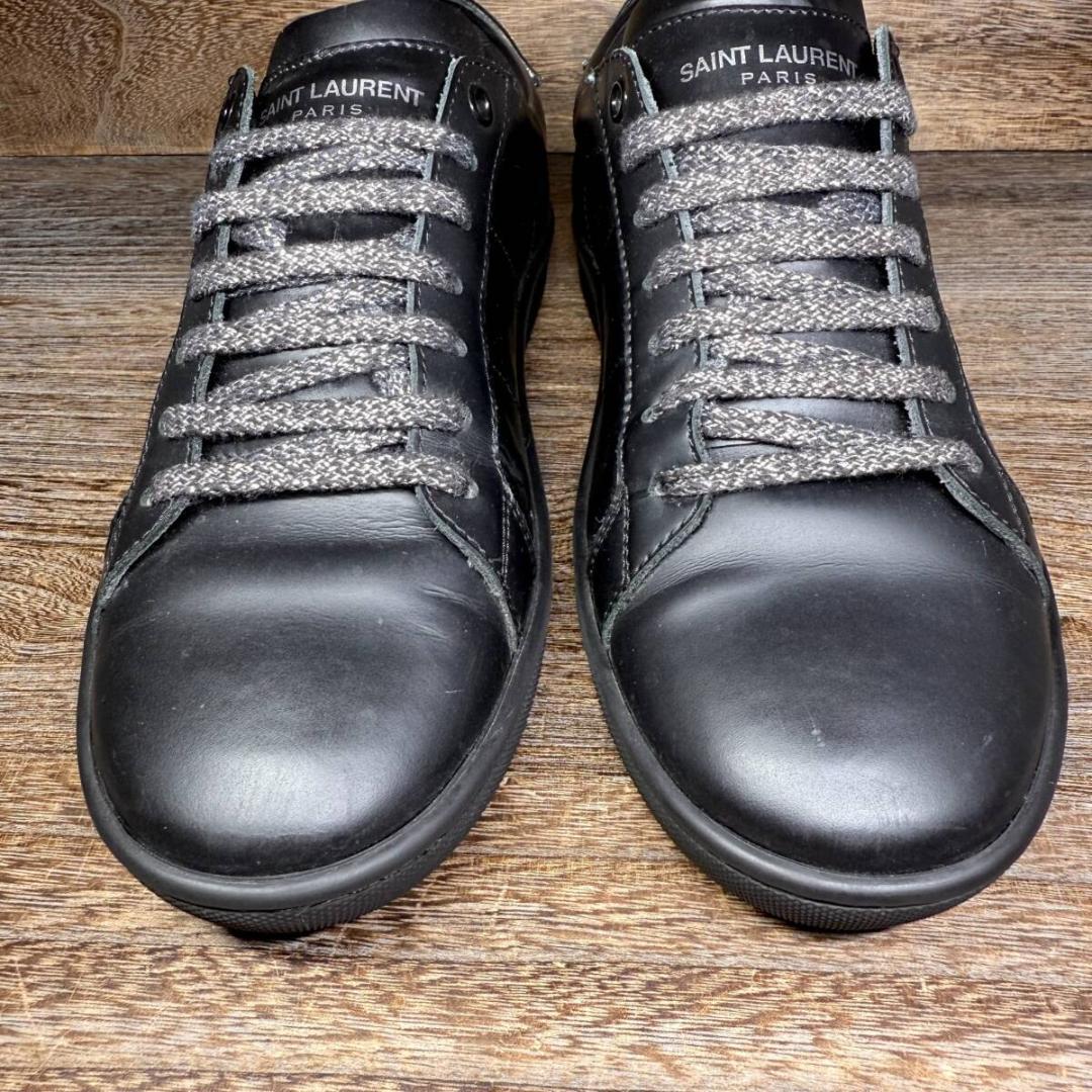 美品◆SAINT LAURENT◆サンローラン 24.5cm レザースニーカー