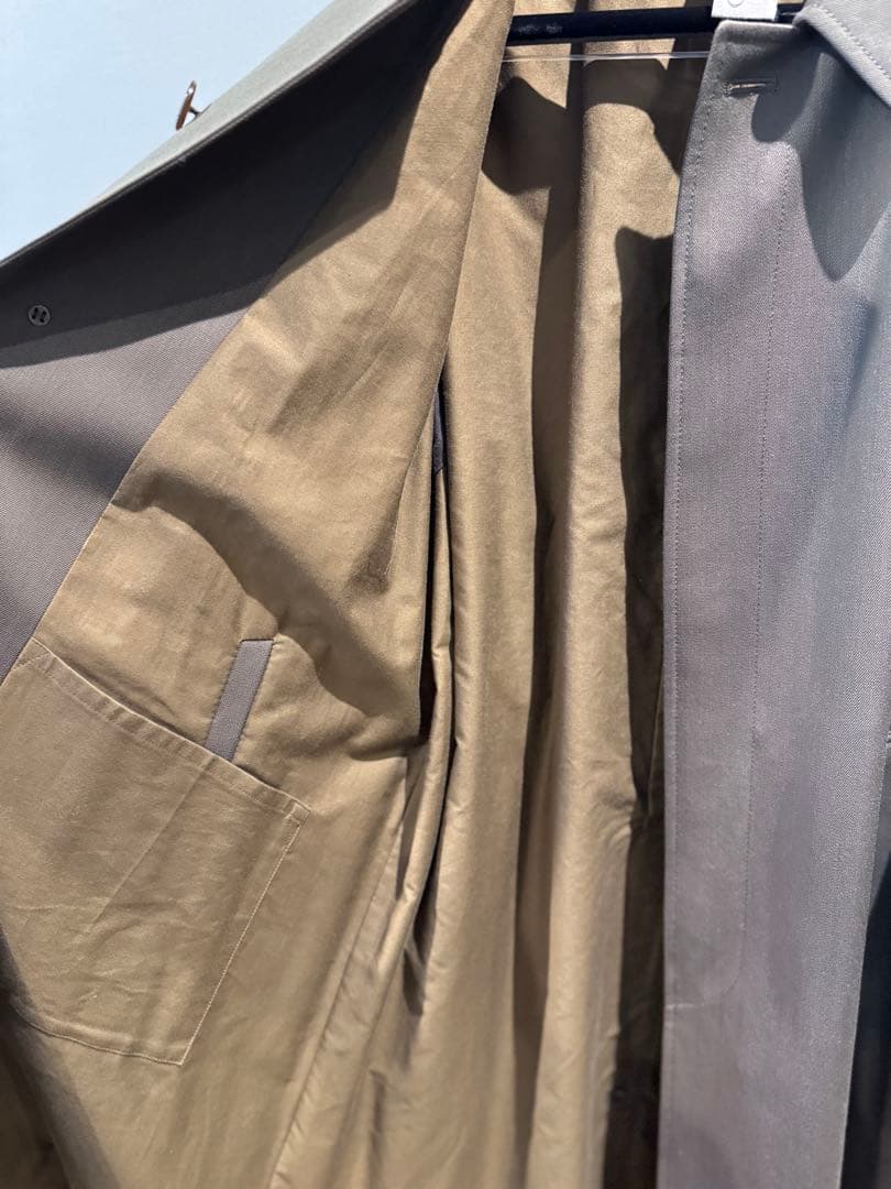 user…様専用ビームスf別注 M ステンカラーコート オリーブ グリーン