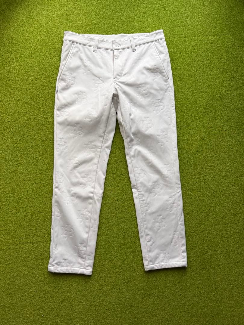 Jack Bunny!! 裏起毛 厚手 ストレッチ パンツ ホワイト JB柄入 - メルカリ