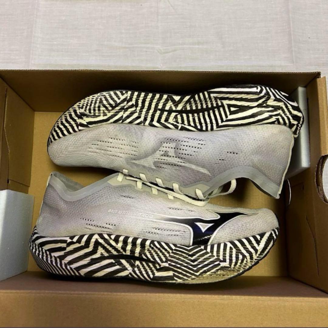 ミズノ ウェーブリベリオンプロ2 ナチュラル プロト25.5cm ホワイト