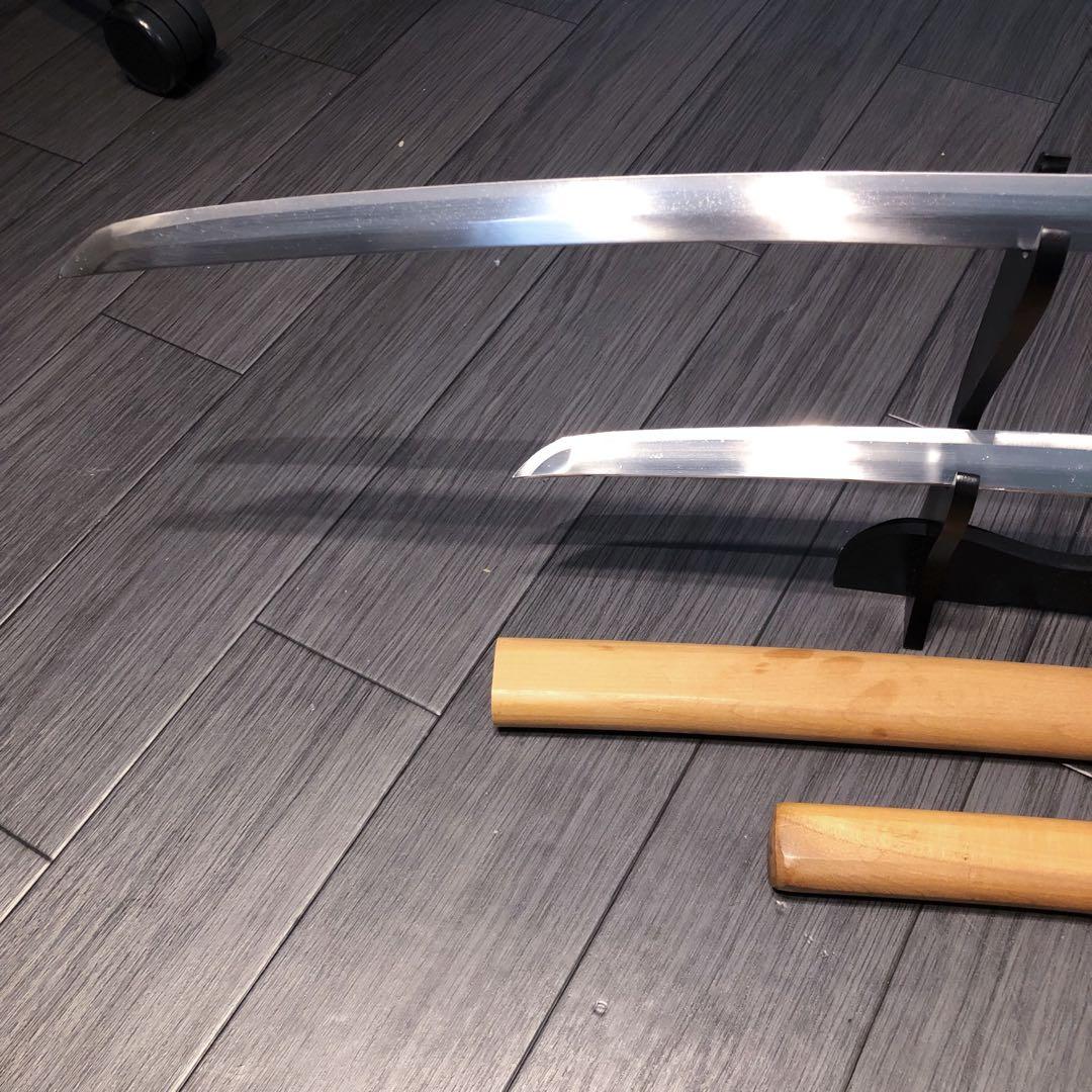 高級模造刀 白鞘 合金製 大小セット 居合刀 刃文 拵え - メルカリ