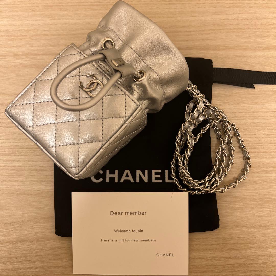 CHANEL ノベルティ キルティングチェーンショルダー巾着タイプ - メルカリ