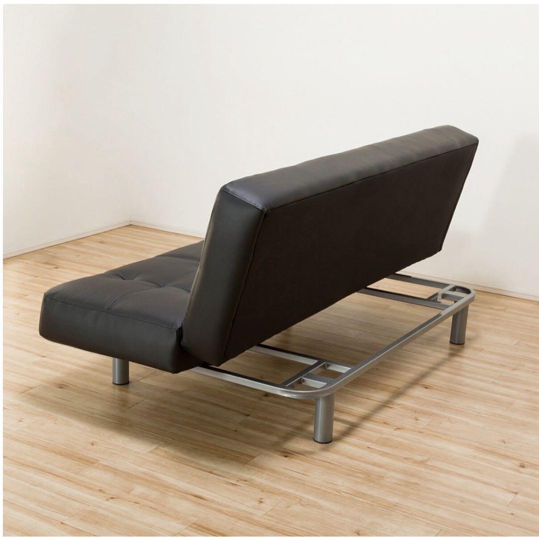 ニトリ ソファベッド Nシールド マークスAM BK 合皮 - メルカリ