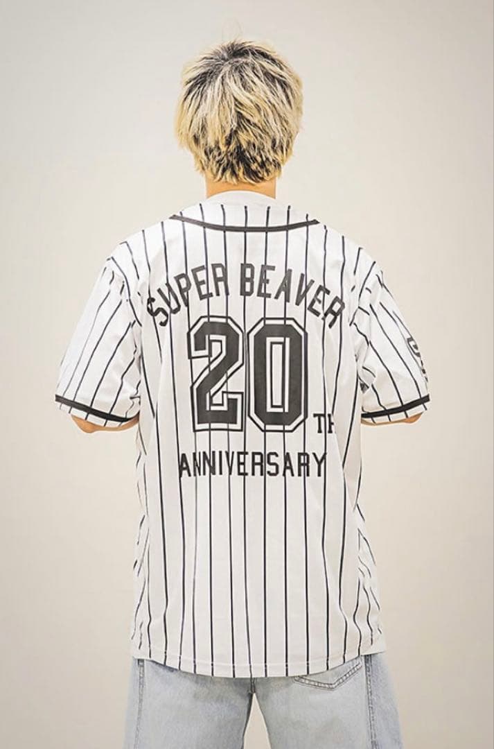 SUPER BEAVER ベースボールシャツ ストライプ XLサイズ
