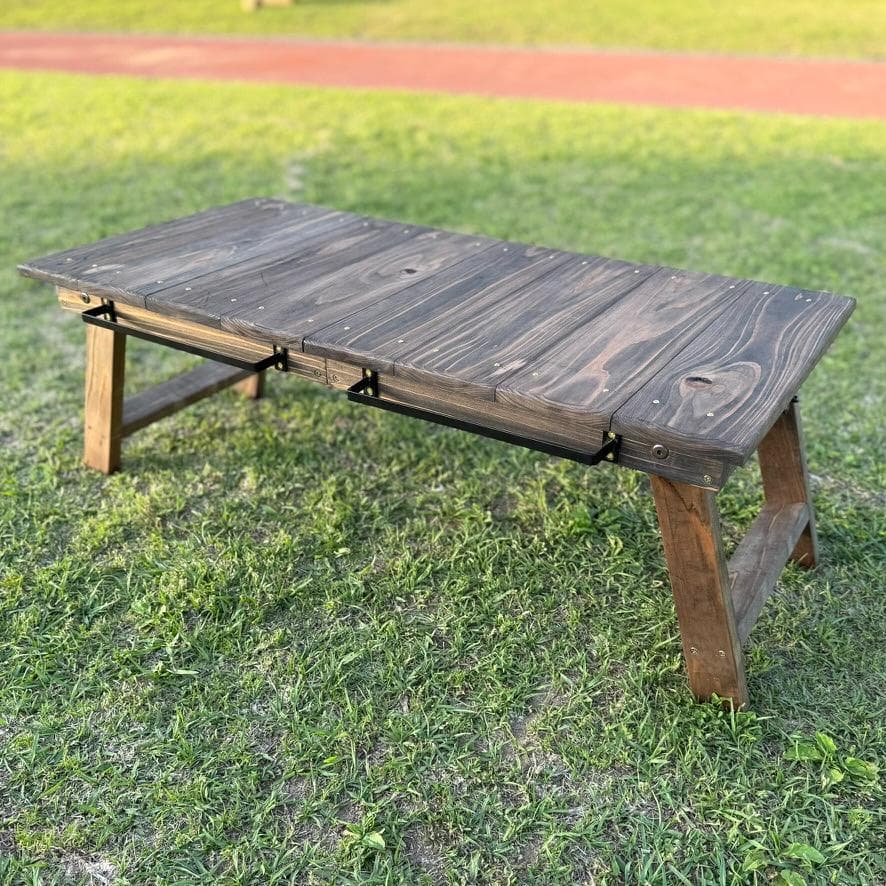 キャンプテーブル 折りたたみ 幅84cm ローテーブル室内兼用 アイアンバー付き キャンプ ローテーブル コンパクト」の人気商品一覧 | 安い商品を通販