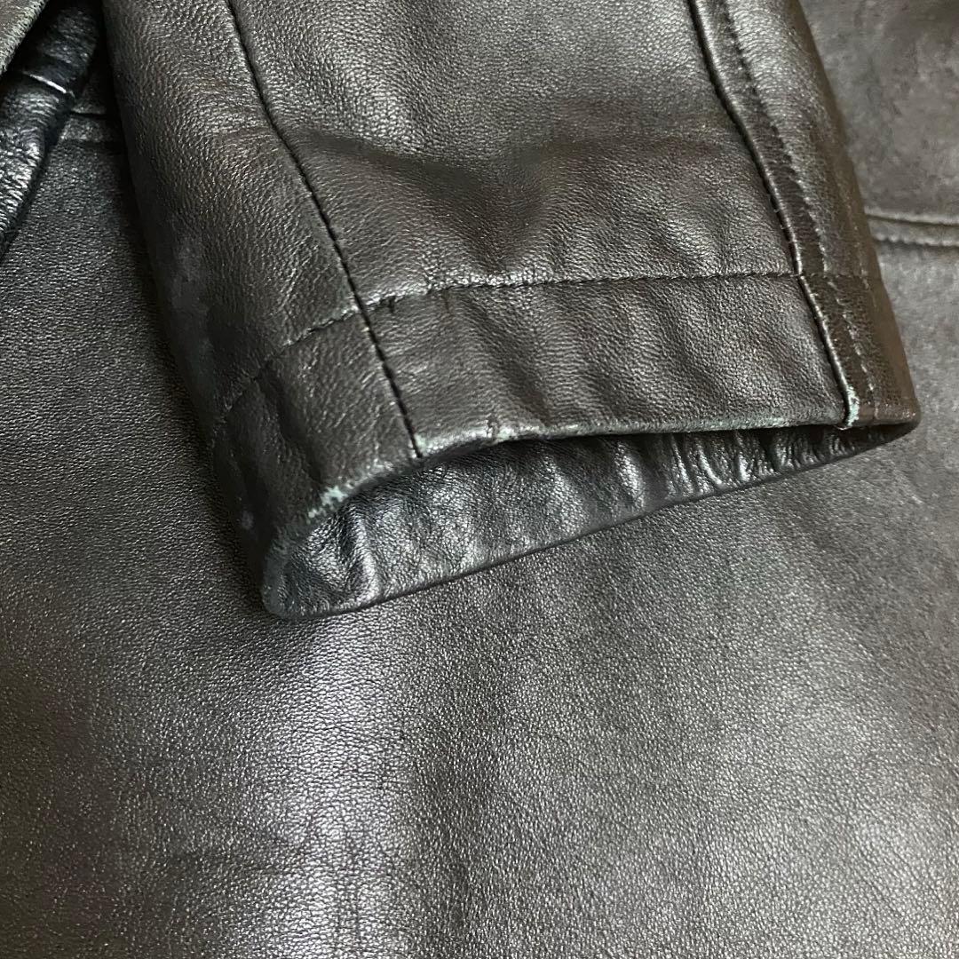 old gap leather レザー フーディ パーカー ラムレザー y2k - メルカリ