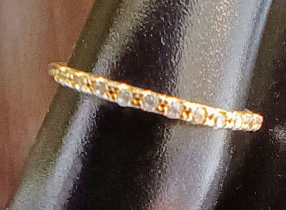 K10ゴールド ハーフエタニティリング #8 0.11ct