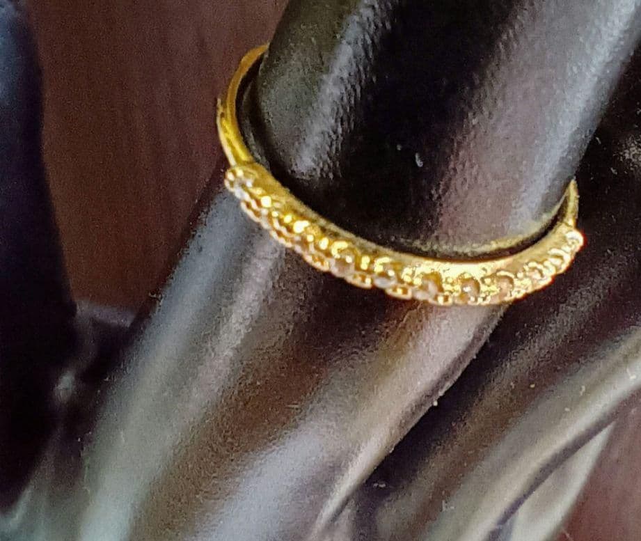 K10ゴールド ハーフエタニティリング #8 0.11ct