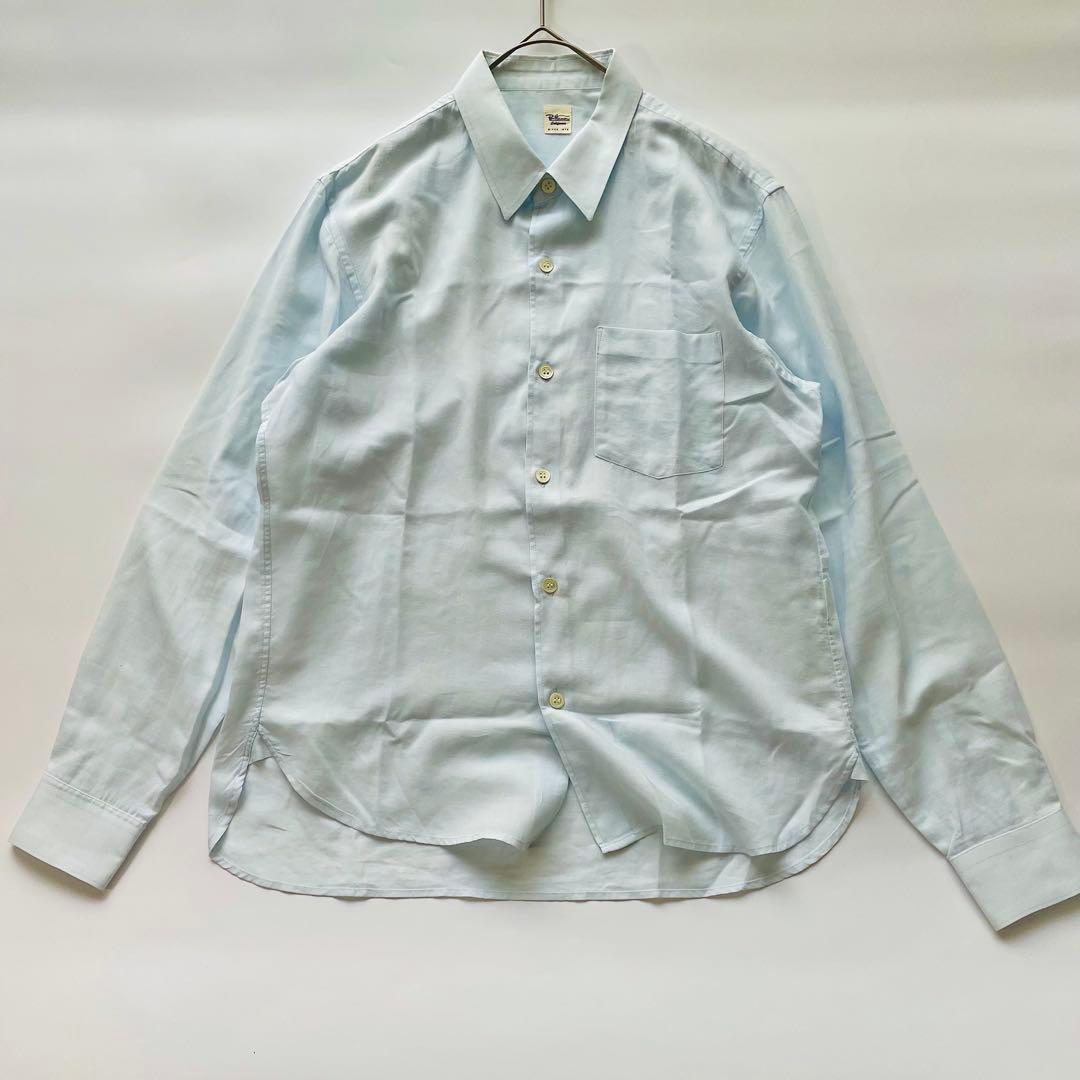 ロンハーマン カリフォルニア 長袖シャツ シルク混 ブルー Mサイズ 日本製 ロンハーマン カリフォルニア 長袖シャツ シルク混 ブルー Mサイズ 日本製