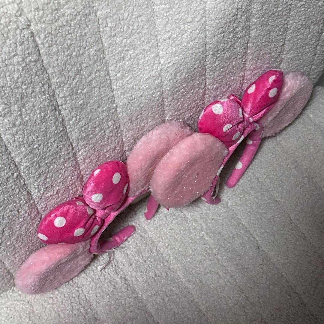 ディズニー ミニー カチューシャ ピンク イヤリング 2つセット
