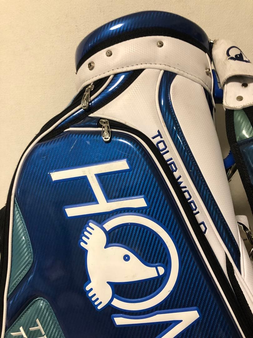 送料込み】廃盤 高級HONMA TOUR WORLD キャディバッグ 青 白 - メルカリ