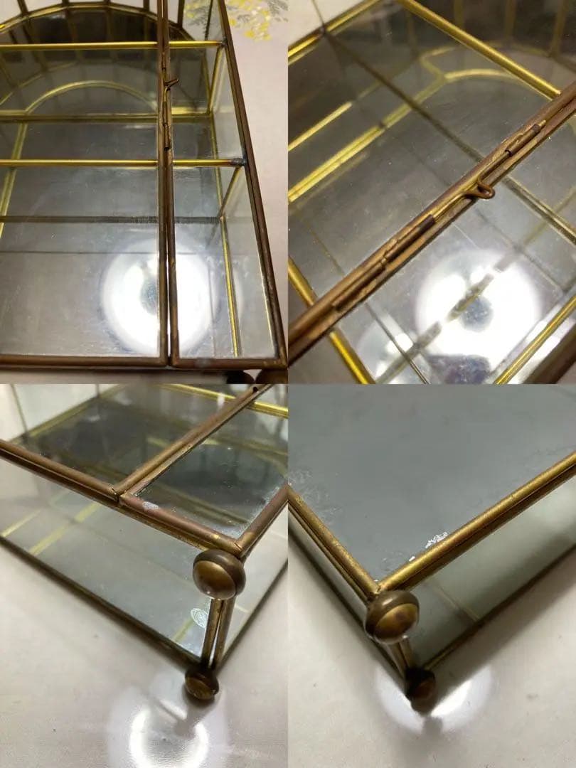 クリスマスセール♪＊訳あり ビンテージ☆アーチ型ガラスショーケース