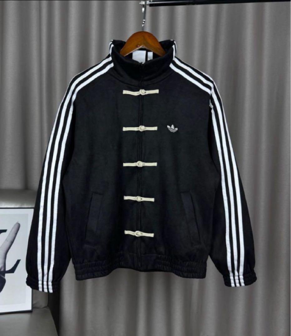 adidas アディダス 中国限定 巳年チャイナトラックジャケット ブラック　L adidas アディダス 中国限定 巳年チャイナトラックジャケット ブラック