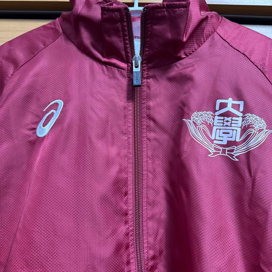 早いもの勝ち】早稲田大学サッカー部 ウィンドブレーカー 赤 asics