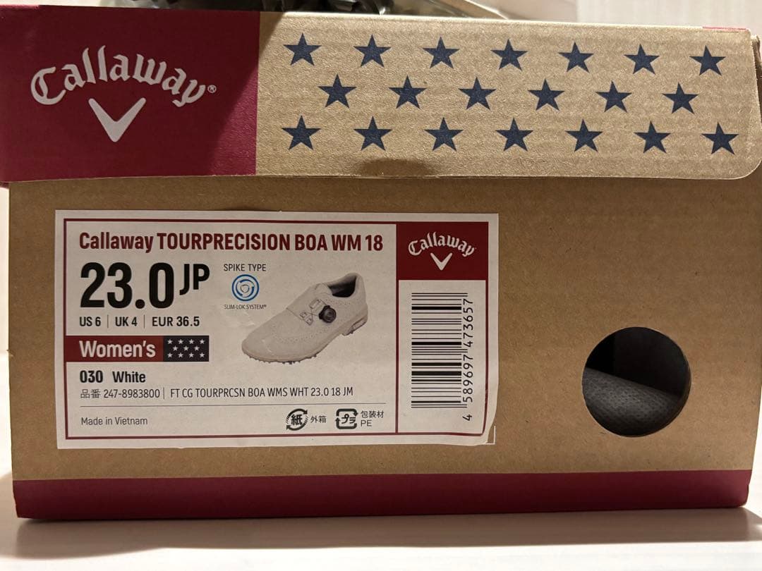 Callaway ゴルフシューズ 女性用 ホワイト BOA 23.0cm