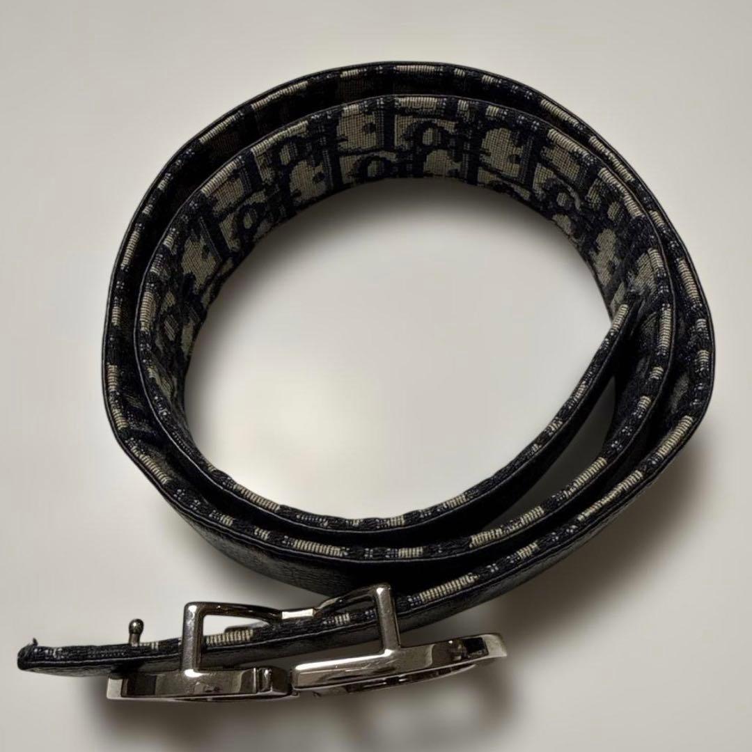 Dior オブリーク ブラックレザーベルト リバーシブル CDロゴ - メルカリ