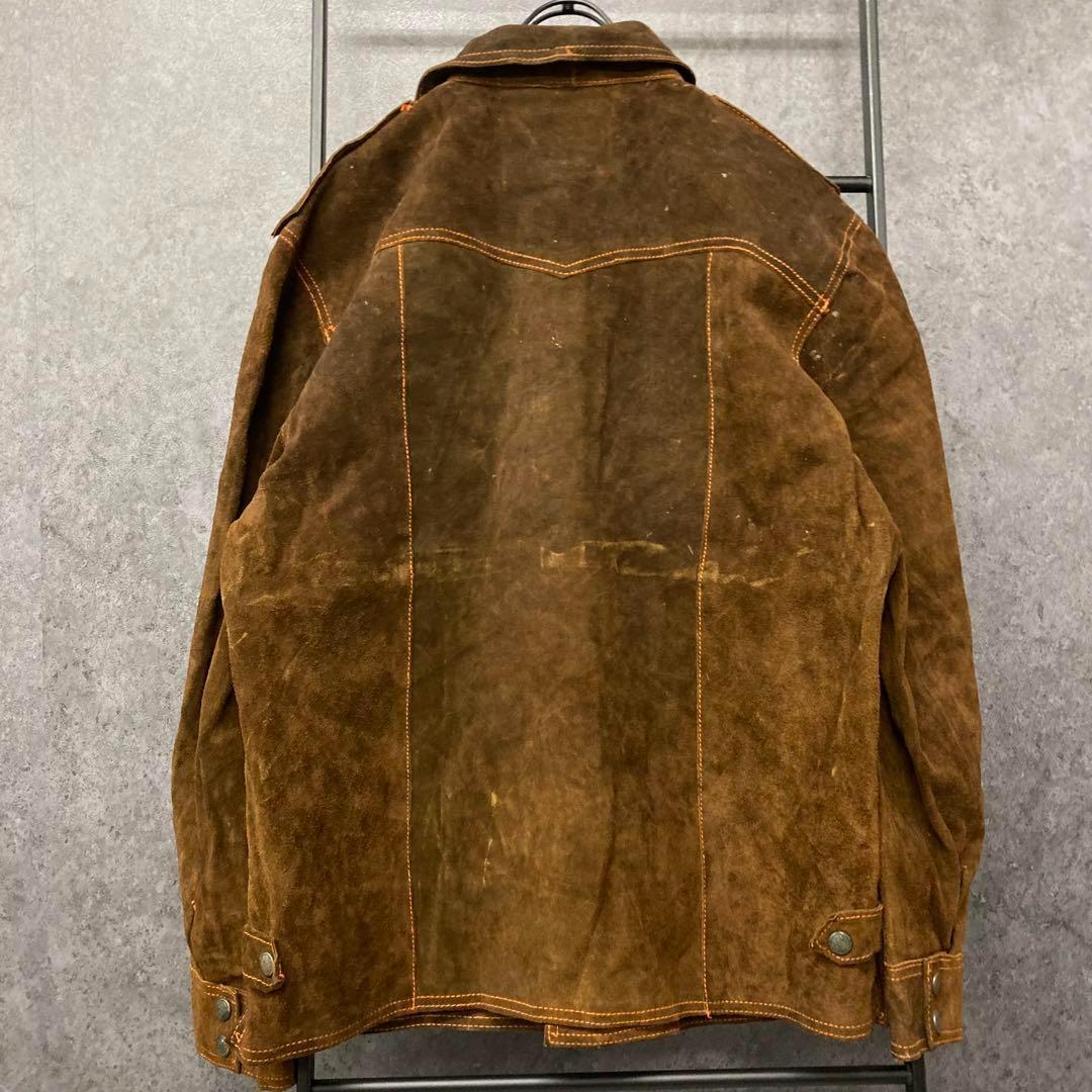 メキシコ製《US古着》ヴィンテージ スエード/レザー ジャケット メンズL-XL