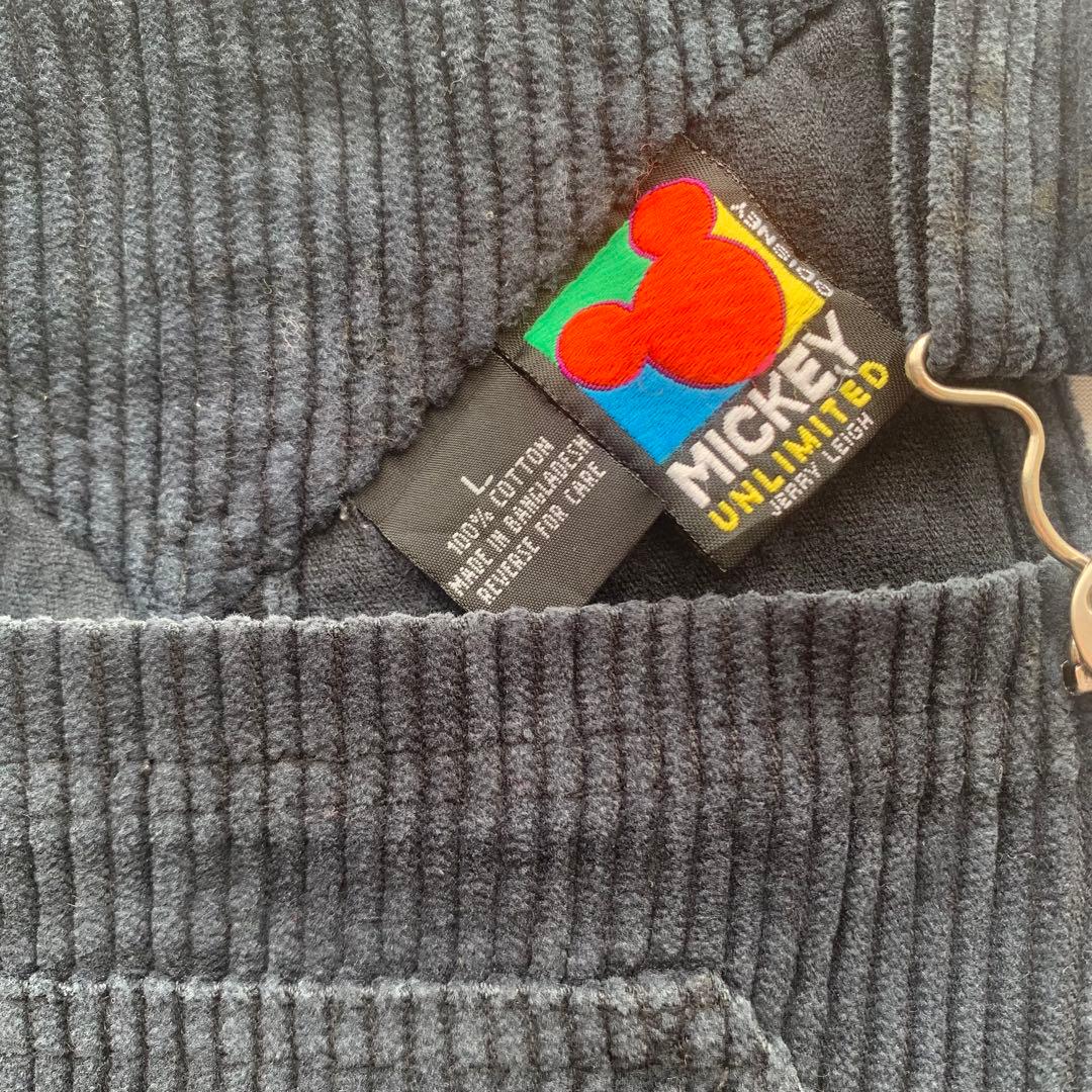 ヴィンテージ ディズニー ミッキー コーデュロイ オーバーオール L