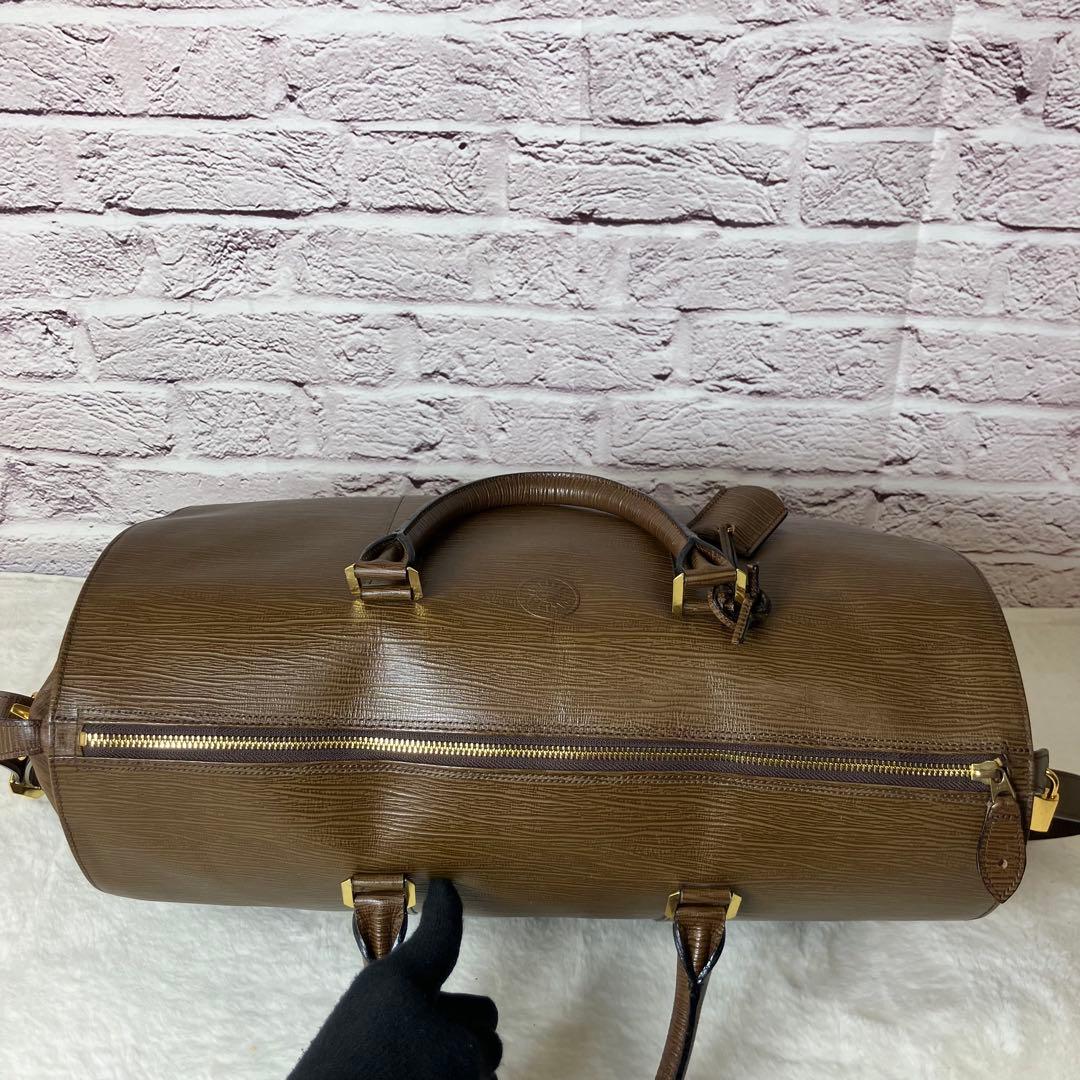 VERSACE✨サンバースト オールレザー 本革 2way ボストンバッグ