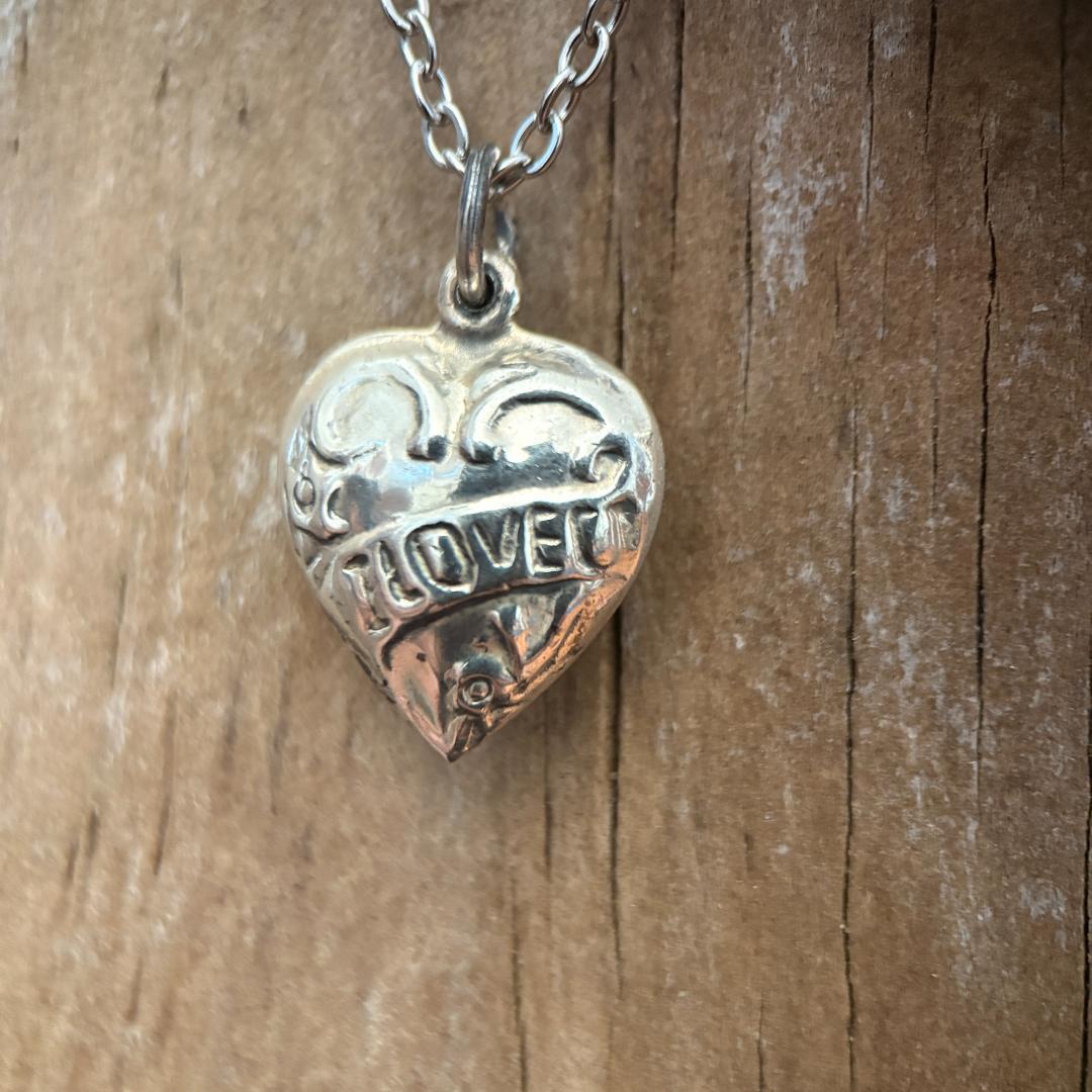 スウィートハートジュエリー WW2 シルバー 両面 ILOVEU 花 勿忘草