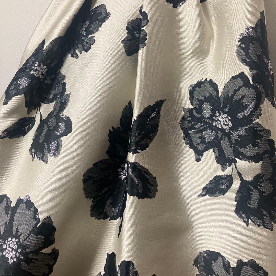 allureville】ラメフラワージャガードタックスカート1 - メルカリ