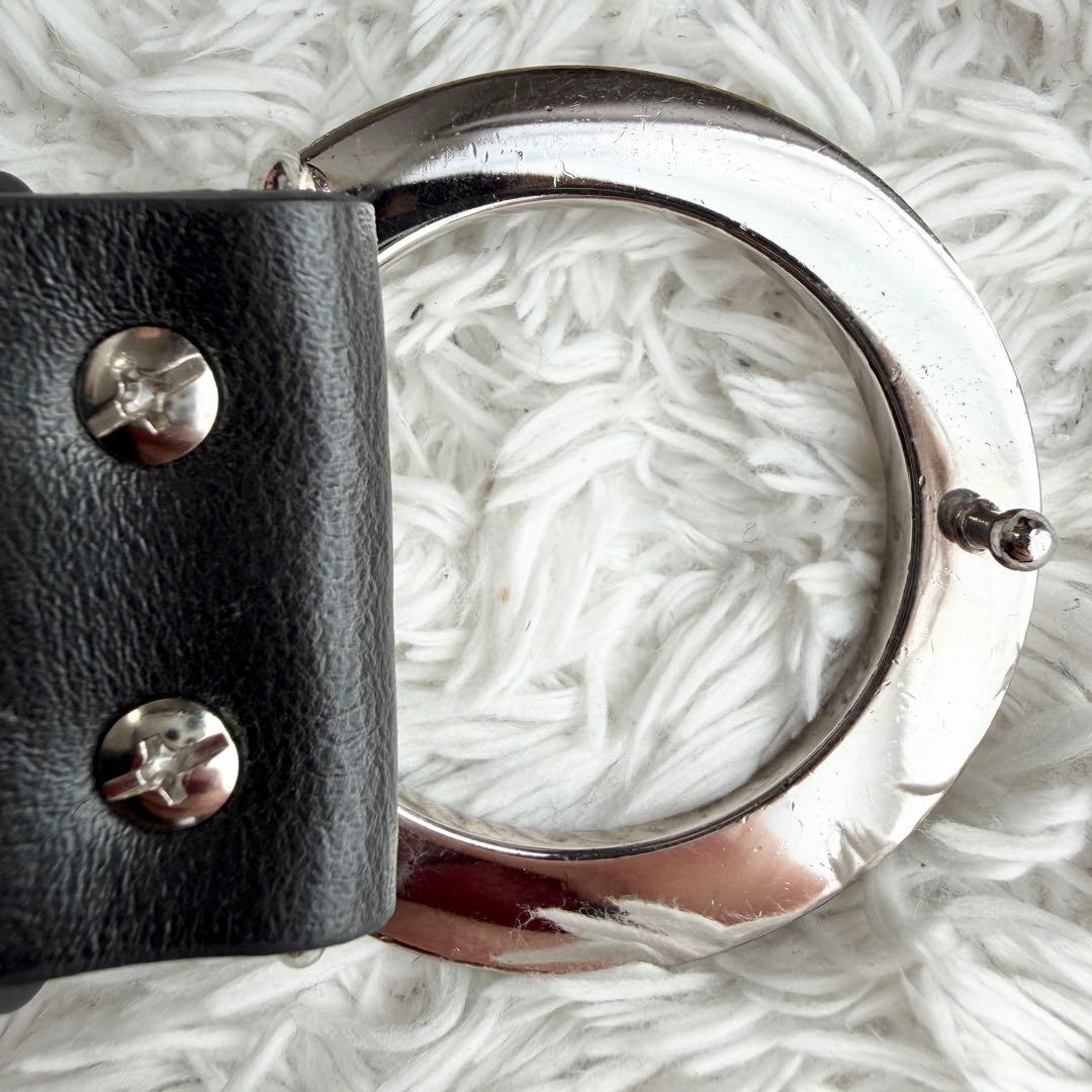 美品】 ブルガリ ベルト ロゴマニア サークルロゴ シルバー金具