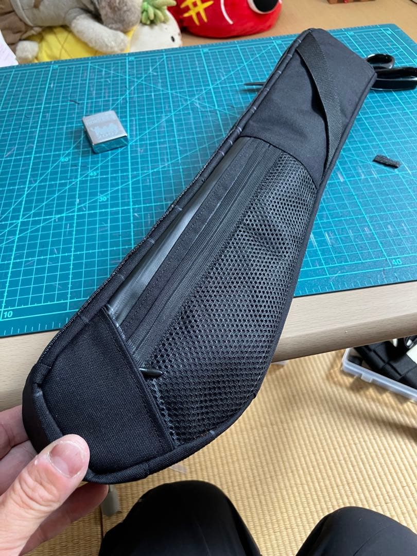 ハンドメイドフレームバッグ　コーデュラ500 ブラック　46.5cm