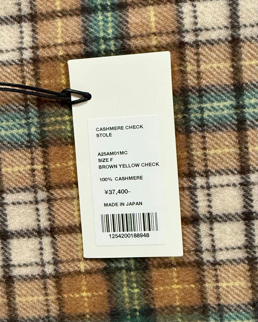 AURALEE / CASHMERE CHECK STOLE - メルカリ