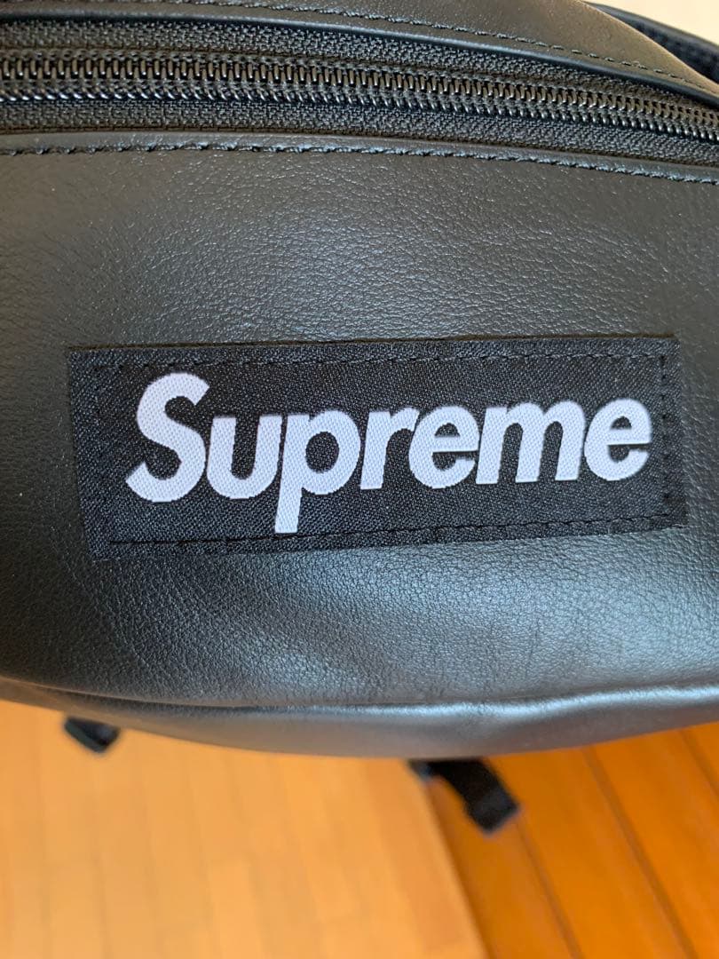 バッグ Supreme Leather Waist Bag \"Black\"
